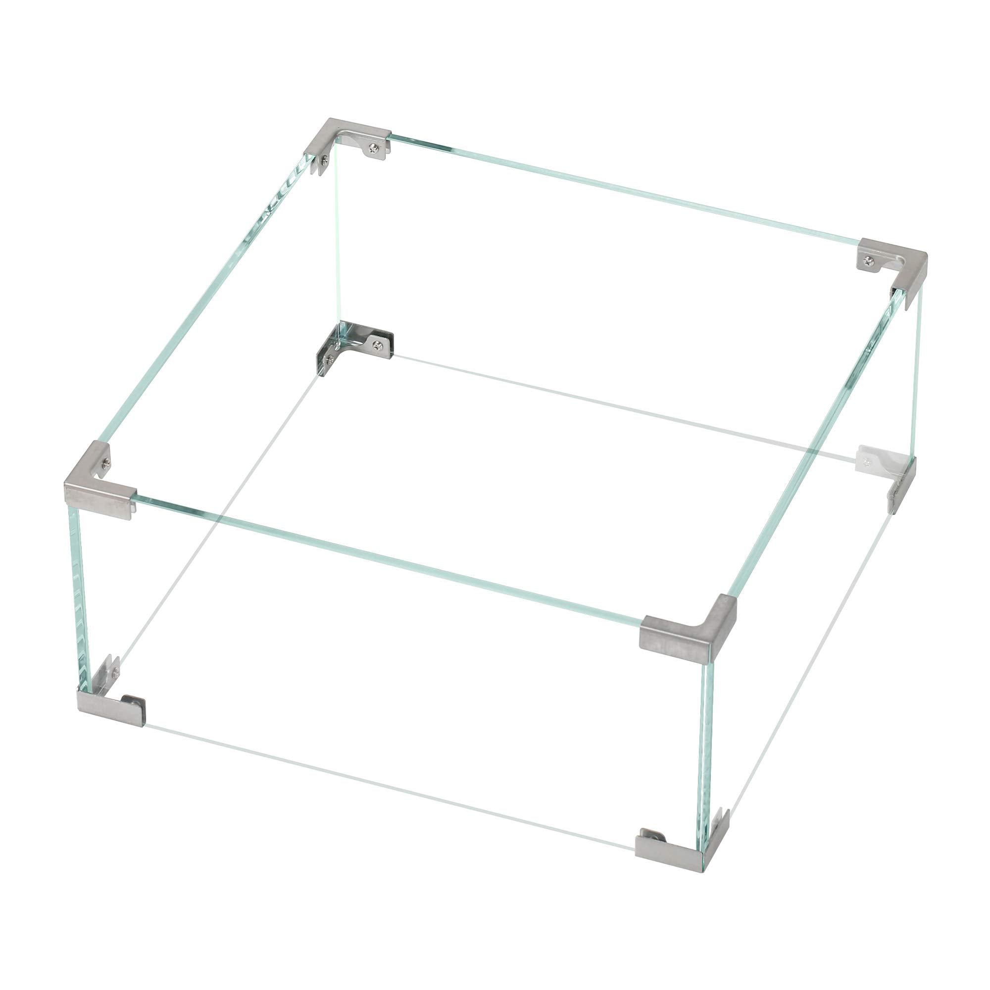 18 Inch Fire Pit Glass Wind Guard Fence